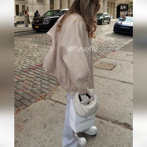 Zara * Oversized Long Bomber Jacket Cream - Picture 10 of 17